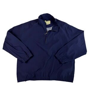 Eddie Bauer Golf Women Blue Quarter Zip Windbreaker Pullover Jacket Sz S Vtg Y2K